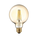 LED Filament lyskilde GLOBE G95 GOLD, 230V, � 9.5cm / L 14cm, E27, 4.5W 2500K 400lm, d�mpbar, guld / klar