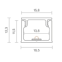 SIGOR Overflade profil 13, til LED Strips op til 13,8mm, 1m