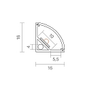 SIGOR Corner profile 10 - for LED Strips up to 1cm width, length 200cm