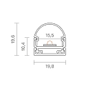 Alu monteringsskinne 15 - til LED Strips op til 1.55cm bredde, til montering p� v�g og loft, l�ngde 100cm