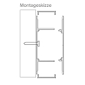 SIGOR Wall profile UP & DOWN 27 DRIVER - for LED Strips up to 2.71cm width, with space for driver up 4 x 2.2cm, length 200cm