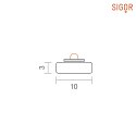 SIGOR Alu mounting track 10 - for LED Strips up to 1cm width, length 100cm