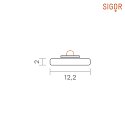 SIGOR Alu mounting track 12 - for LED Strips up to 1.22cm width, length 100cm