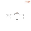 SIGOR Alu monteringsskinne 16 - til LED Strips op til 1.6cm bredde, lngde 100cm