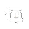 Overflade profil 15 - til LED Strips op til 1.5cm bredde, til montering p� v�g og loft, l�ngde 100cm