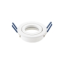 ALU INDBYGNINGSLAMPE med hurtigskift indre ring, inkl. GU5.3 fatning, IP20, � 8.3cm, DA 6.8cm, drejelig 25�, hvid
