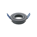 ALU INDBYGNINGSLAMPE med hurtigskift indre ring, inkl. GU5.3 fatning, IP20, � 8.3cm, DA 6.8cm, drejelig 25�, sort