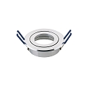 ALU INDBYGNINGSLAMPE med hurtigskift indre ring, inkl. GU5.3 fatning, IP20, � 8.3cm, DA 6.8cm, drejelig 25�, poleret aluminium