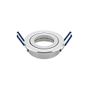 ALU INDBYGNINGSLAMPE med hurtigskift indre ring, inkl. GU5.3 fatning, IP20, � 8.3cm, DA 6.8cm, drejelig 25�