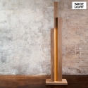 Spot Light LED standing luminaire MANHATTAN, 3-flame, 60W 3000K 5600lm, with touch dimmer, oiled oak / anthracite