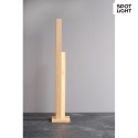 Spot Light LED standing luminaire MANHATTAN, 2-flame, 37.5W 3000K 3500lm, with touch dimmer, oiled oak / anthracite