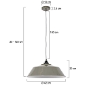 Mexlite Pendel NOV� halvrund E27 IP20, gr�n d�mpbar