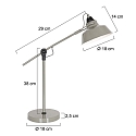 Mexlite Bordlampe NOV� drejelig, vipbar E27 IP20, gr�n d�mpbar