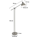Mexlite Standerlampe NOV�, 1-flamme, hvid