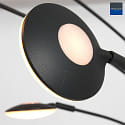 Mexlite floor lamp SYNNA 5 flames, rotatable, with flex arm, direct / indirect, with cord dimmer IP20, black matt dimmable