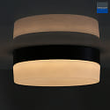 Steinhauer Wall and ceiling luminaire CEILING AND WALL Bathroom luminaire, 1 flame, glass 24 cm, silver