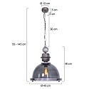 Steinhauer Steinhauer Pendel BIKKEL, 1-flamme, glas, gr�