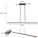 Steinhauer Pendant luminaire ZELENA LED, 3 flames, bronze