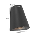 Steinhauer Steinhauer Udend�rs V�glampe LOGAN, 2-flammer, GU10, oval, sort