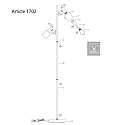 anne light & home AN Standerlampe FJORGARD, 2-flammer, sort
