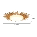 anne light & home AN Loftlampe AURA, Bambusring, hvid