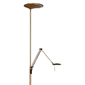 Steinhauer Standerlampe ZODIAC LED, 2-flammer, med l�searm, bronze