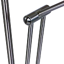 Steinhauer Steinhauer Floor lamp ZODIAC LED, 2 flames, with reading arm, silver
