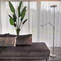 Steinhauer Steinhauer Floor lamp ZODIAC LED, 2 flames, with reading arm, silver