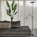 Steinhauer Steinhauer Floor lamp ZODIAC LED, 2 flames, with reading arm, black