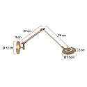 Steinhauer Steinhauer Wall luminaire ZODIAC LED, 1 flame, bronze