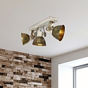 Mexlite Mexlite Spot GEARWOOD, 3 flames, bronze