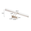 Steinhauer Steinhauer Wall luminaire LITHO LED, 1 flame, 60cm, silver