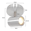 Mexlite Spot, 1 flame. GU10, IP44, steel