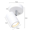 Mexlite Mexlite Spot, 1 flame. GU10, IP44, white