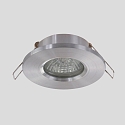 Steinhauer recessed luminaire P�LITE SPOT round, rigid, with open cable GU10 IP44, steel brushed dimmable