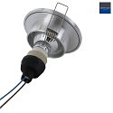 Steinhauer recessed luminaire PLITE SPOT round, rigid, with open cable GU10 IP44, steel brushed dimmable