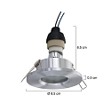 Steinhauer recessed luminaire P�LITE SPOT round, rigid, with open cable GU10 IP44, steel brushed dimmable