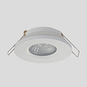 Steinhauer recessed luminaire P�LITE SPOT round, rigid, with open cable GU10 IP44, white matt dimmable