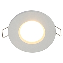 Steinhauer recessed luminaire P�LITE SPOT round, rigid, with open cable GU10 IP44, white matt dimmable