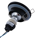 Steinhauer Indbygningslampe P�LITE SPOT rund, stiv, med �bent kabel GU10 IP44, sort mat d�mpbar