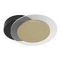 V�g- og Loftlampe LIDO rund, justerbar, indirekte, perforeret IP20, sort mat d�mpbar