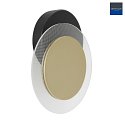 wall and ceiling luminaire LIDO round, adjustable, indirect, perforated IP20, black matt dimmable
