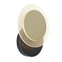 V�g- og Loftlampe LIDO rund, justerbar, indirekte, perforeret IP20, sort mat d�mpbar