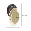 V�g- og Loftlampe LIDO rund, justerbar, indirekte, perforeret IP20, sort mat d�mpbar