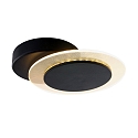 Steinhauer V�g- og Loftlampe LIDO rund, justerbar, indirekte, perforeret IP20, sort mat d�mpbar