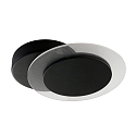 Steinhauer V�g- og Loftlampe LIDO rund, justerbar, indirekte, perforeret IP20, sort mat d�mpbar