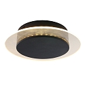 Steinhauer V�g- og Loftlampe LIDO rund, justerbar, indirekte, perforeret IP20, sort mat d�mpbar