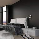 Steinhauer V�g- og Loftlampe LIDO rund, justerbar, indirekte, perforeret IP20, sort mat d�mpbar