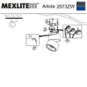Mexlite ceiling luminaire FEZ 1 flame, round, swivelling, rotatable, set back IP20, black matt dimmable