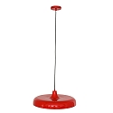 pendant luminaire KRISIP down, 1 flame, flat E27 IP20, red dimmable